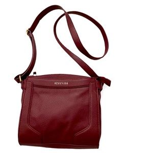 Kenneth Cole Reaction Leather Burgundy Crossbody Bag